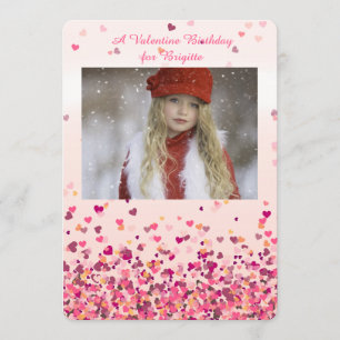 Fotoinbjudan till Valentines Hearts Inbjudningar