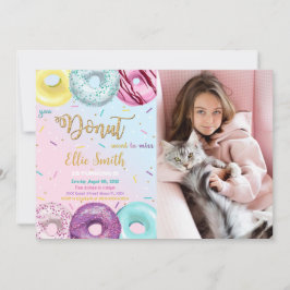 Fotoinbjudan till vatten Färg Donut-foto Inbjudningar