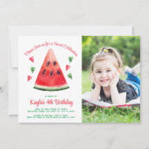 Fotoinbjudan till Watermelon Birthday