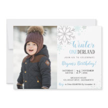 Fotoinbjudan till Winter Birthday wonederland