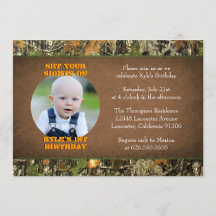 Fotoinbjudningar till Camo Birthday Boy Inbjudningar