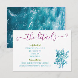 Fotoinformation om modern Bright Blommigt Blue Ros Tilläggskort