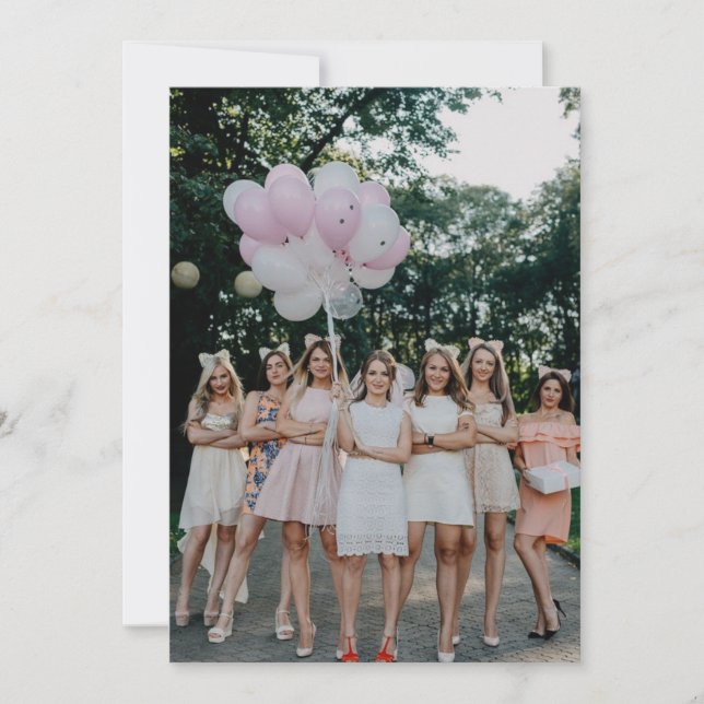 Fotoinmatningskort för Vellum Möhippa Inbjudan (Framsida)