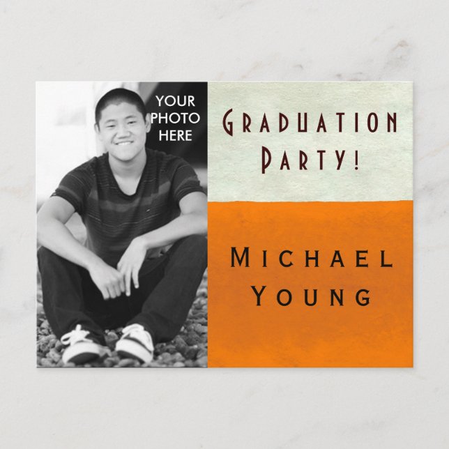 FOTOINSATS ~ Brevkort / Inbjudan Examen Vykort (Framsida)