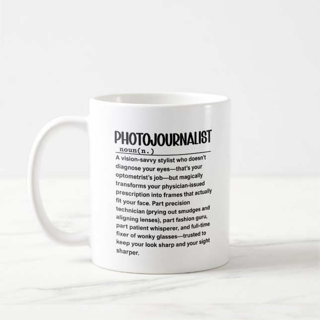 Fotojournalist Kaffemugg (Vänster)