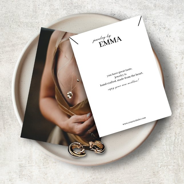 Fotojudiskt Necklace-Visning Visitkort (Skapare uppladdad)