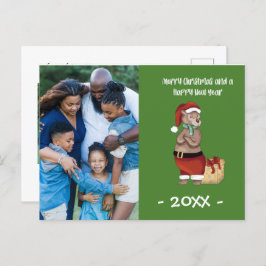Fotojul för familjen god jul Bear Vykort