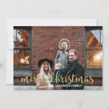 Fotojul för familjen Modern Glam Guld Confetti