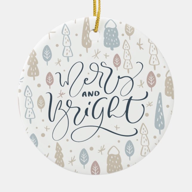 Fotojul för familjen Nordic God jul Julgransprydnad Keramik (Framsidan)