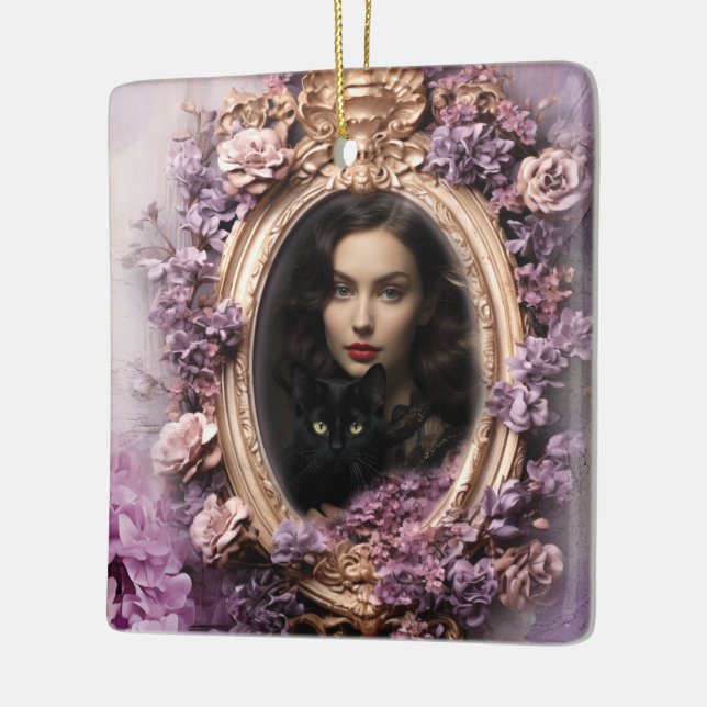 Fotojul för familjen Shabby chic Anpassningsbar Julgransprydnad Keramik (Vänster)