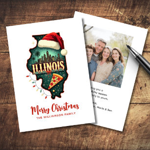 Fotojul för Illinois State-familjen Julkort