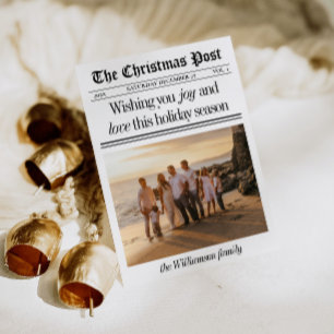 Fotojul för tidningsfamiljen julkort