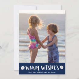 Fotojul för Warm Önskemål Florida Beach-familjen Julkort