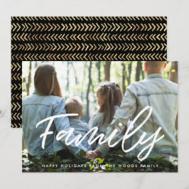 Fotojul i Modern Typography-familjen Julkort