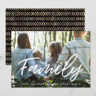 Fotojul i Modern Typography-familjen Julkort