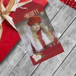 Fotojul Tro Bright Red Wood Presentetikett