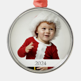 Fotojulfoto Ornament med text/år