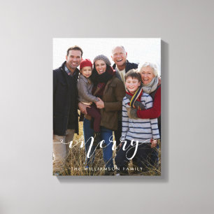 Fotojulkesjälva i Merry Script-familjen Canvastryck