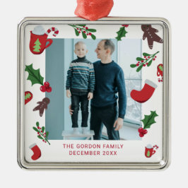 Fotojulklapp Cookies Julgransprydnad Metall