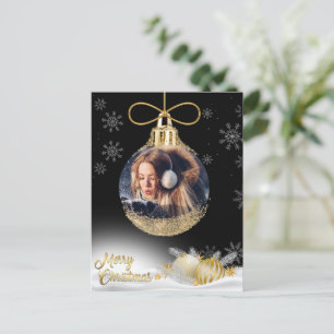 Fotojulklapp Snöflingor Modern budget Helg Vykort