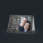 Fotojulkort, Chalkboard, Hark the Herald Kort<br><div class="desc">Hark Herald Änglar Sjunga är en älskad klassisk och kristen jul sång. Ord,  på en trendig-tavla,  är grunden för ett jokerkort. Lägg till bild mycket enkelt och anpassa insidan genom att lägga till din familj namn.</div>
