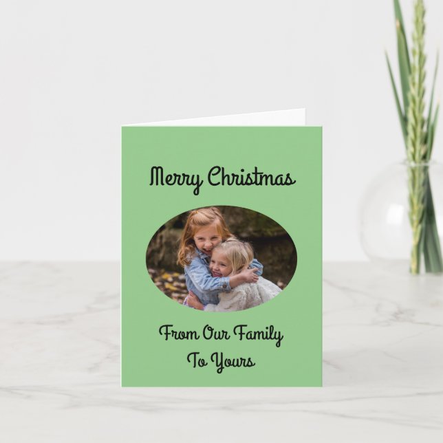 Fotojulkort från vår familj till dina helgkort (Framsida)