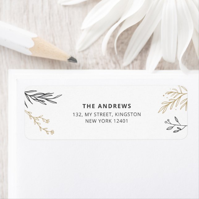 Fotojultypografi för Modern Family Collage Returadress Etikett (Insitu)