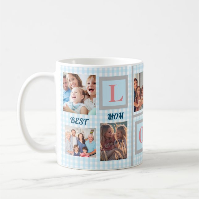 Fotokaffe för bästa Mamma KÄRLEK-Anpassningsbar  Kaffemugg (Vänster)