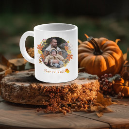 Fotokaffe för höstkrans i Mugg