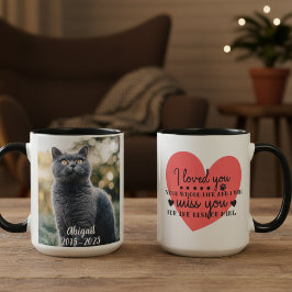 Fotokaffe för Pet Memorial-dubbla Mugg