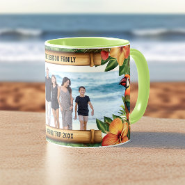 Fotokaffe från hawaii Tropical Birds Flowers Mugg