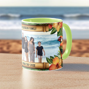 Fotokaffe från hawaii Tropical Birds Flowers Mugg