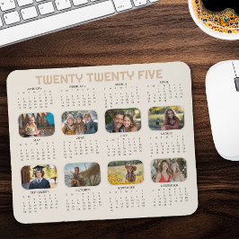 Fotokalender 2025 Fullt År Beige Mousepad Musmatta