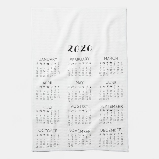 Fotokalender DIY för personlig 2020 Kökshandduk (Vertikal)
