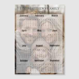 Fotokalender för 2026 med fetstil