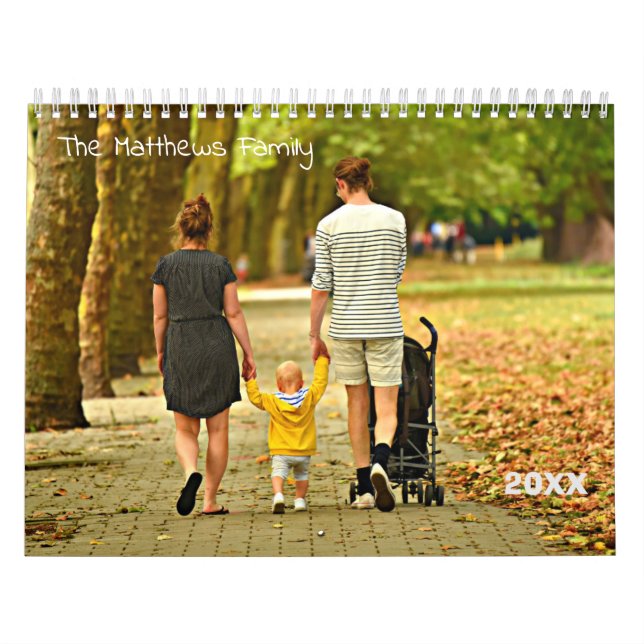 Fotokalender för anpassningsbar-familjen | Rediger Kalender (Omslag)