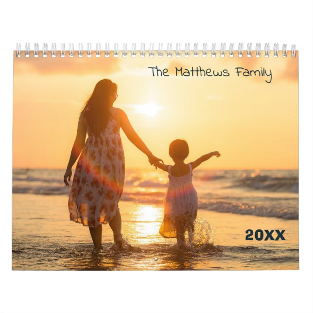 Fotokalender för anpassningsbar-familjen | Rediger Kalender (Omslag)