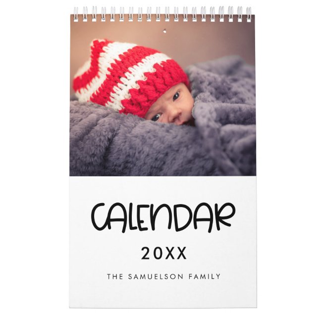 Fotokalender för Cute-skriptfamiljen 2026 Kalender (Omslag)