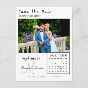 Fotokalender för enkel Anpassningsbar Spara datumk Vykort