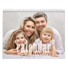 Fotokalender för familjen, redigerbar kalender