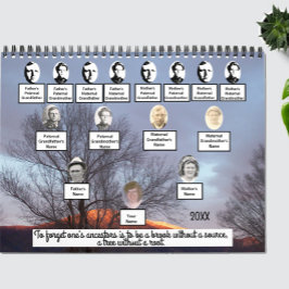 Fotokalender för fotofamiljen Träd tolv Photo Träd Kalender