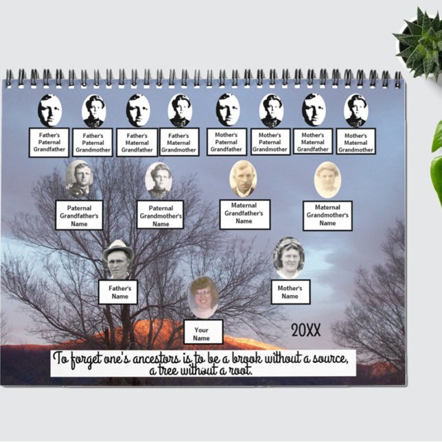 Fotokalender för fotofamiljen Träd tolv Photo Träd Kalender (Skapare uppladdad)