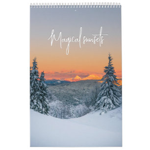 Fotokalender för magiska soluppsättningar kalender