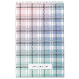 Fotokalender för modern färgstark regnbåge kalender