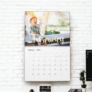 Fotokalender för modern minimalistisk familj kalender