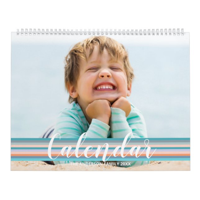Fotokalender för Modern Ocean Anpassningsbar Famil Kalender (Omslag)