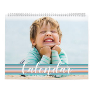 Fotokalender för Modern Ocean Anpassningsbar Famil Kalender