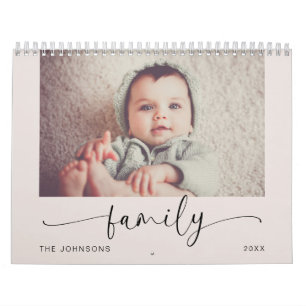 Fotokalender för modern Pastel-familj Kalender