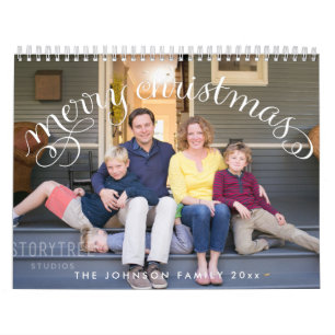 Fotokalender God jul med familj Kalender