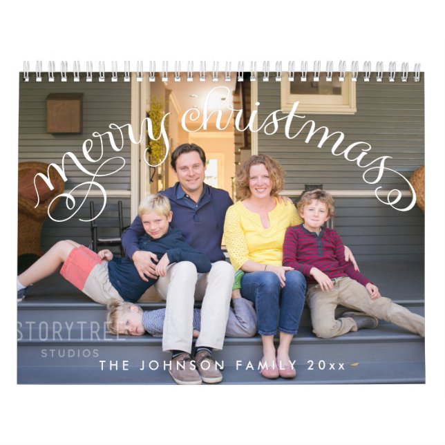 Fotokalender God jul med familj Kalender (Omslag)